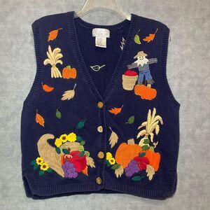 Whimsical vintage fall sweater vest